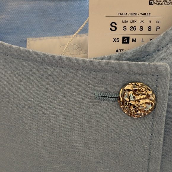 NWT Zara Sky Blue Blazer Small - Picture 4 of 10